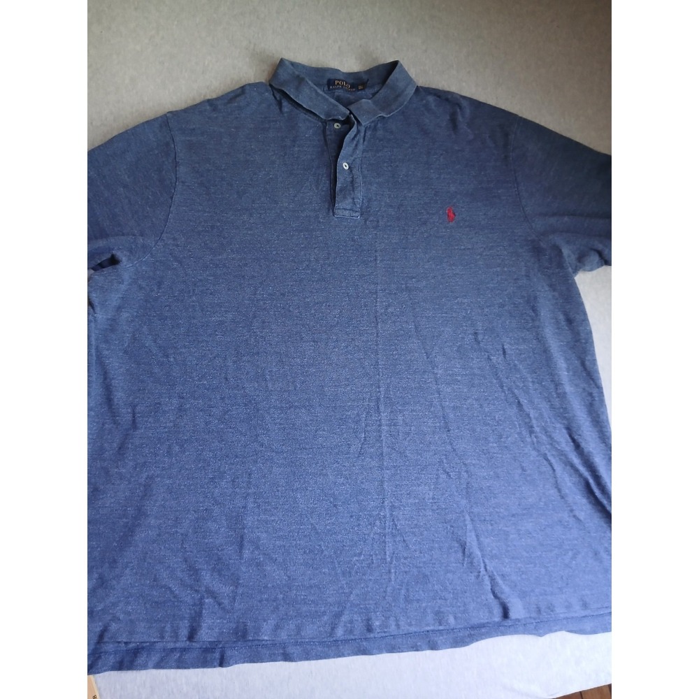 Ralph Lauren Shirt  4xlt Polo Pony Blue Preppy Pique Knit Classic